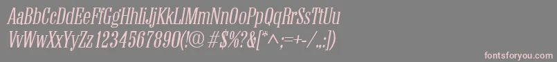 ColonellItalic Font – Pink Fonts on Gray Background