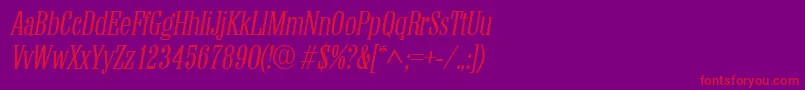 Шрифт ColonellItalic – красные шрифты на фиолетовом фоне