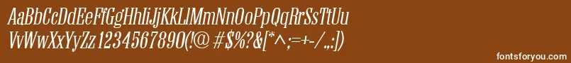 ColonellItalic Font – White Fonts on Brown Background