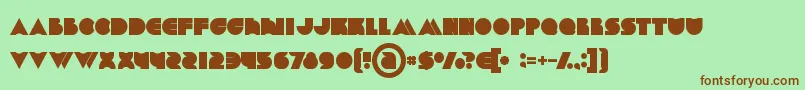 Chromebold Font – Brown Fonts on Green Background