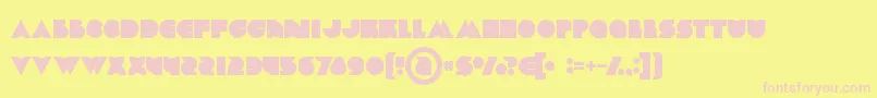 Chromebold Font – Pink Fonts on Yellow Background