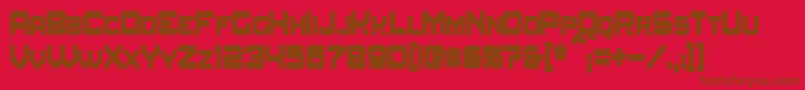 AmuroCondensedBold Font – Brown Fonts on Red Background