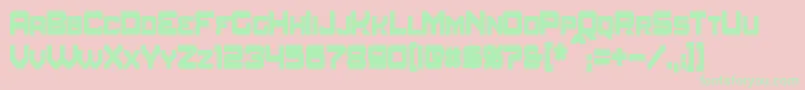 AmuroCondensedBold Font – Green Fonts on Pink Background