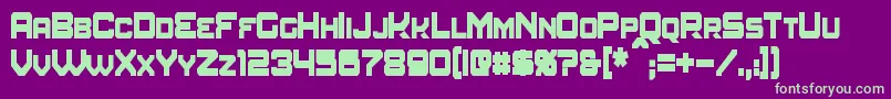 AmuroCondensedBold Font – Green Fonts on Purple Background