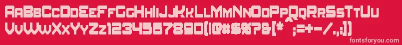 AmuroCondensedBold Font – Pink Fonts on Red Background