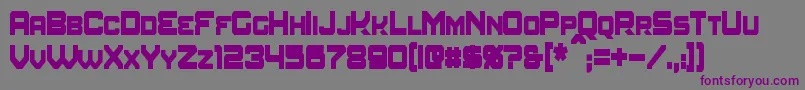 フォントAmuroCondensedBold – 紫色のフォント、灰色の背景