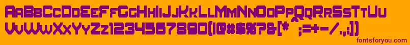 AmuroCondensedBold-fontti – violetit fontit oranssilla taustalla