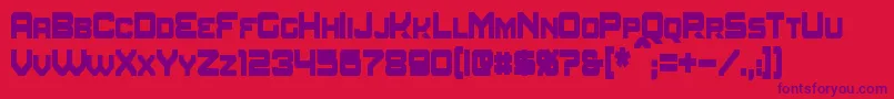 AmuroCondensedBold Font – Purple Fonts on Red Background