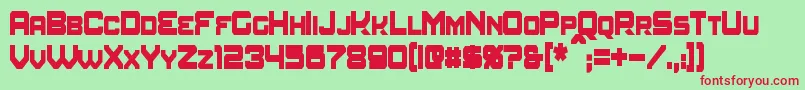 AmuroCondensedBold Font – Red Fonts on Green Background