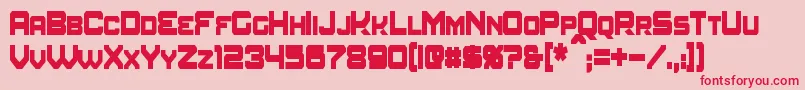 AmuroCondensedBold Font – Red Fonts on Pink Background