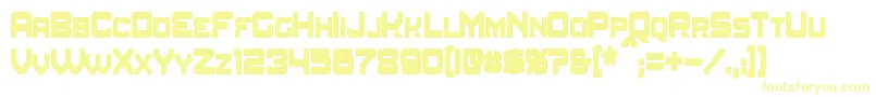 Czcionka AmuroCondensedBold – żółte czcionki