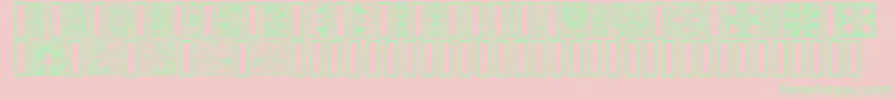 Orna 3 Font – Green Fonts on Pink Background