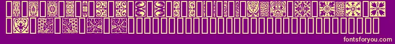 Orna 3 Font – Yellow Fonts on Purple Background