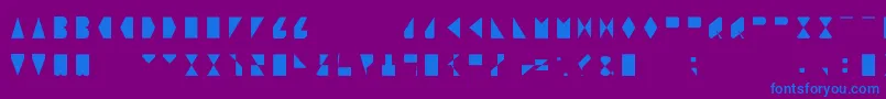 Sosfont Font – Blue Fonts on Purple Background