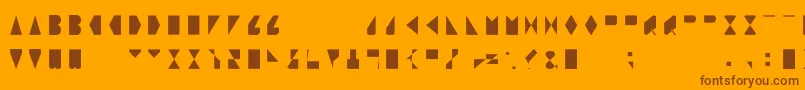 Więcej informacji o czcionce Sosfont Czcionka Sosfont – brązowe czcionki na pomarańczowym tle