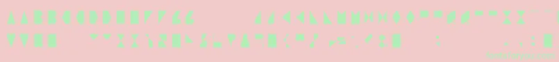 Sosfont Font – Green Fonts on Pink Background