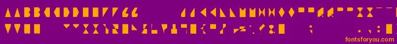 Czcionka Sosfont – pomarańczowe czcionki na fioletowym tle