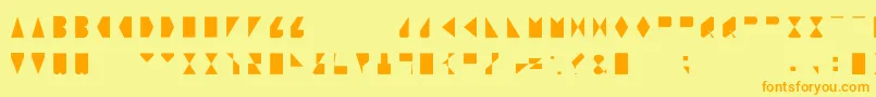 Sosfont Font – Orange Fonts on Yellow Background