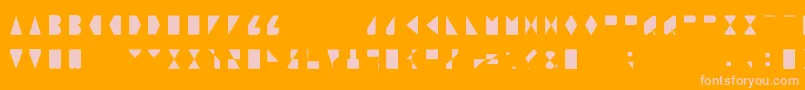 Шрифт Sosfont – розовые шрифты на оранжевом фоне