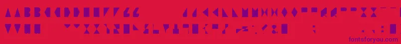 Sosfont Font – Purple Fonts on Red Background