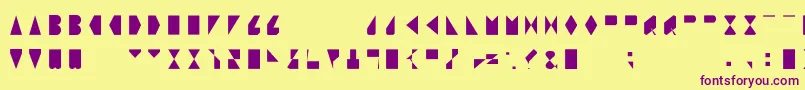 Sosfont Font – Purple Fonts on Yellow Background