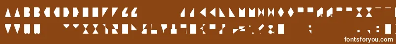 Sosfont-fontti – valkoiset fontit ruskealla taustalla