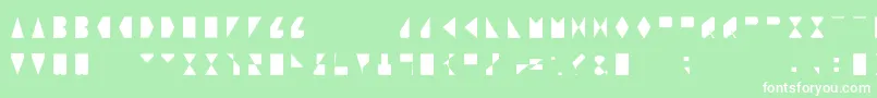 Sosfont Font – White Fonts on Green Background