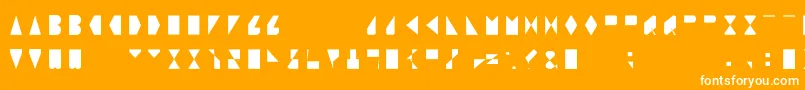 Sosfont Font – White Fonts on Orange Background