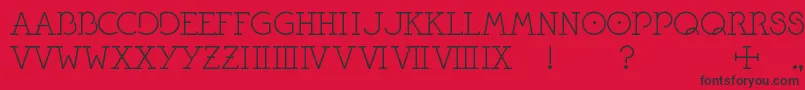 Pontifexica Font – Black Fonts on Red Background