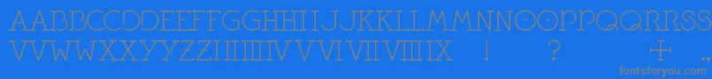 Pontifexica Font – Gray Fonts on Blue Background