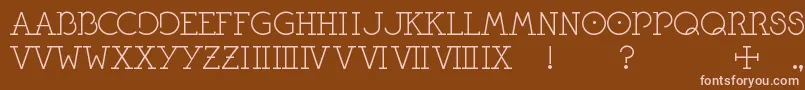 Pontifexica Font – Pink Fonts on Brown Background