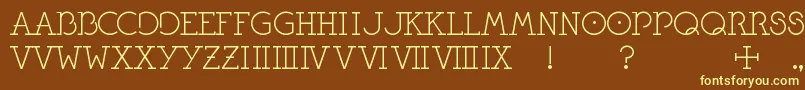 Шрифт Pontifexica – жёлтые шрифты на коричневом фоне