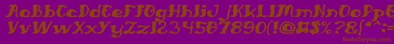 EverlastingSongItalic Font – Brown Fonts on Purple Background