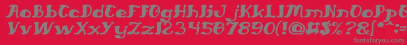 EverlastingSongItalic Font – Gray Fonts on Red Background