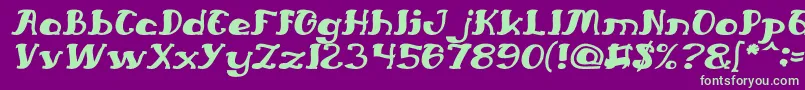 fuente EverlastingSongItalic – Fuentes Verdes Sobre Fondo Morado