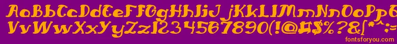 fuente EverlastingSongItalic – Fuentes Naranjas Sobre Fondo Morado