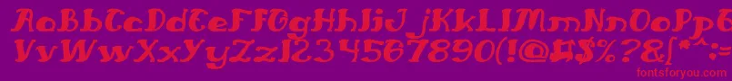 fuente EverlastingSongItalic – Fuentes Rojas Sobre Fondo Morado