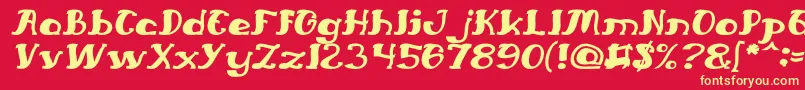 EverlastingSongItalic Font – Yellow Fonts on Red Background