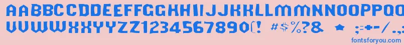 Shouldveknowngaunt Font – Blue Fonts on Pink Background