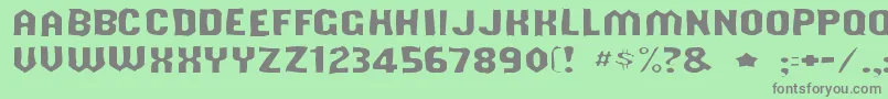 Shouldveknowngaunt Font – Gray Fonts on Green Background