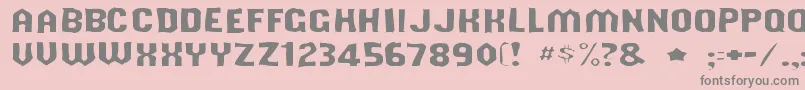 Shouldveknowngaunt Font – Gray Fonts on Pink Background