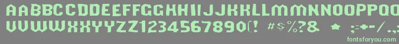 Shouldveknowngaunt-Schriftart – Grüne Schriften auf grauem Hintergrund