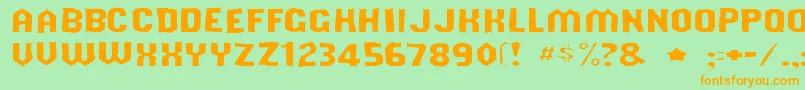 Shouldveknowngaunt Font – Orange Fonts on Green Background