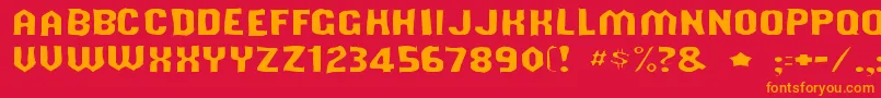 Shouldveknowngaunt Font – Orange Fonts on Red Background