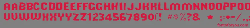 Shouldveknowngaunt Font – Red Fonts on Gray Background