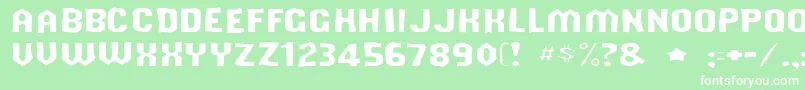Shouldveknowngaunt Font – White Fonts on Green Background
