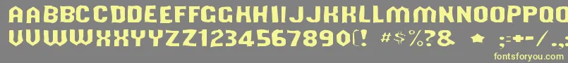More about Shouldveknowngaunt Font Shouldveknowngaunt Font – Yellow Fonts on Gray Background