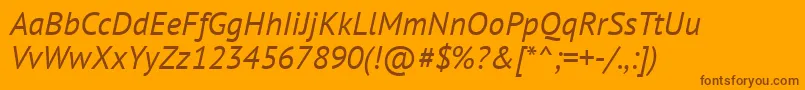 En savoir plus sur la police Pts56f Police Pts56f – polices brunes sur fond orange