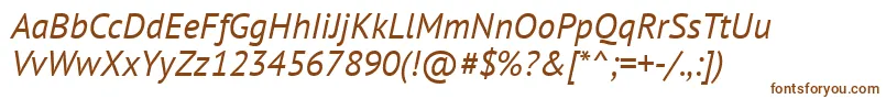 Шрифт Pts56f – коричневые шрифты на белом фоне