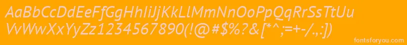 Więcej informacji o czcionce Pts56f Czcionka Pts56f – różowe czcionki na pomarańczowym tle